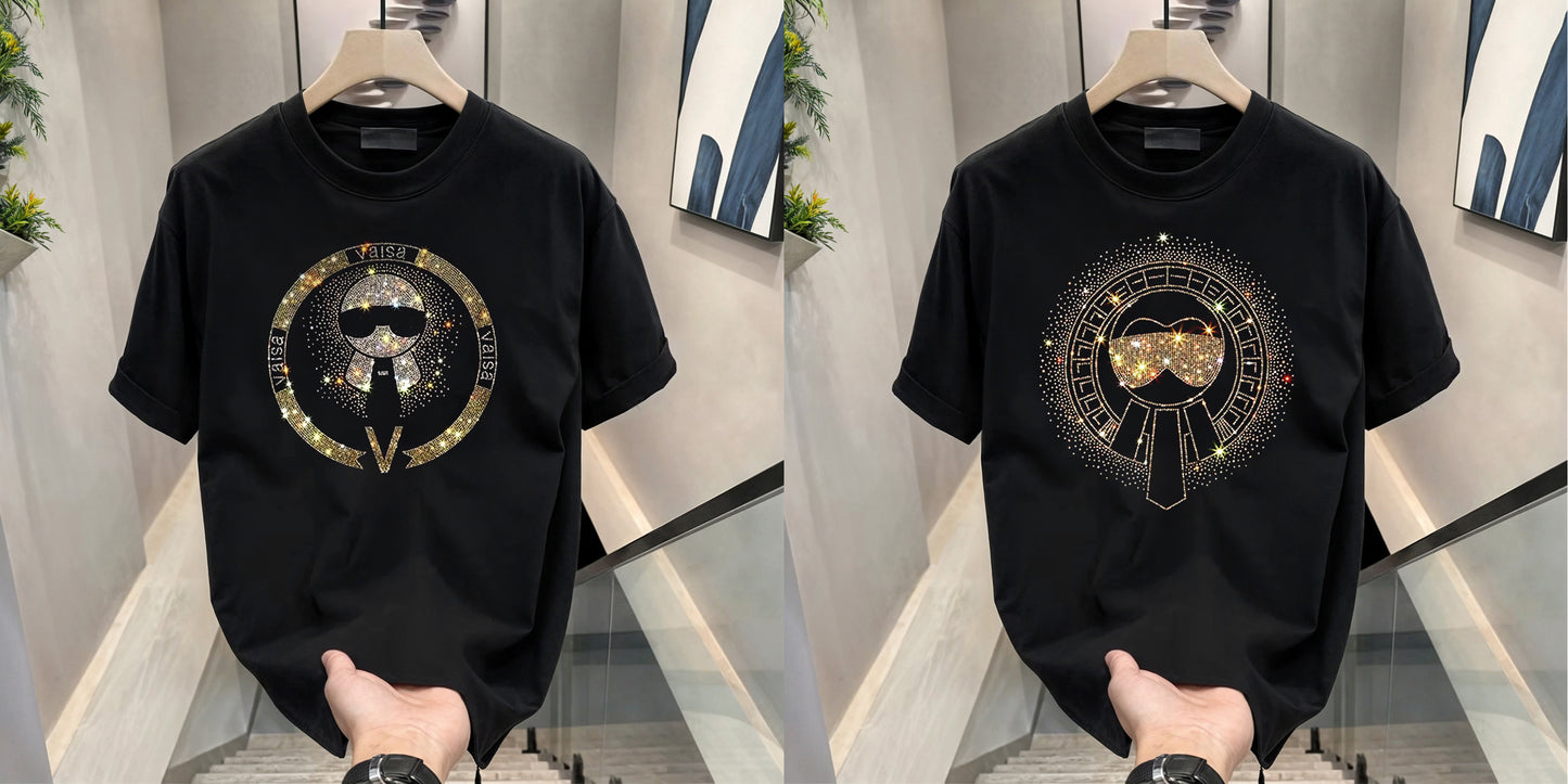 Luxury Cotton T-shirts (RH-TIE+GLASSES)