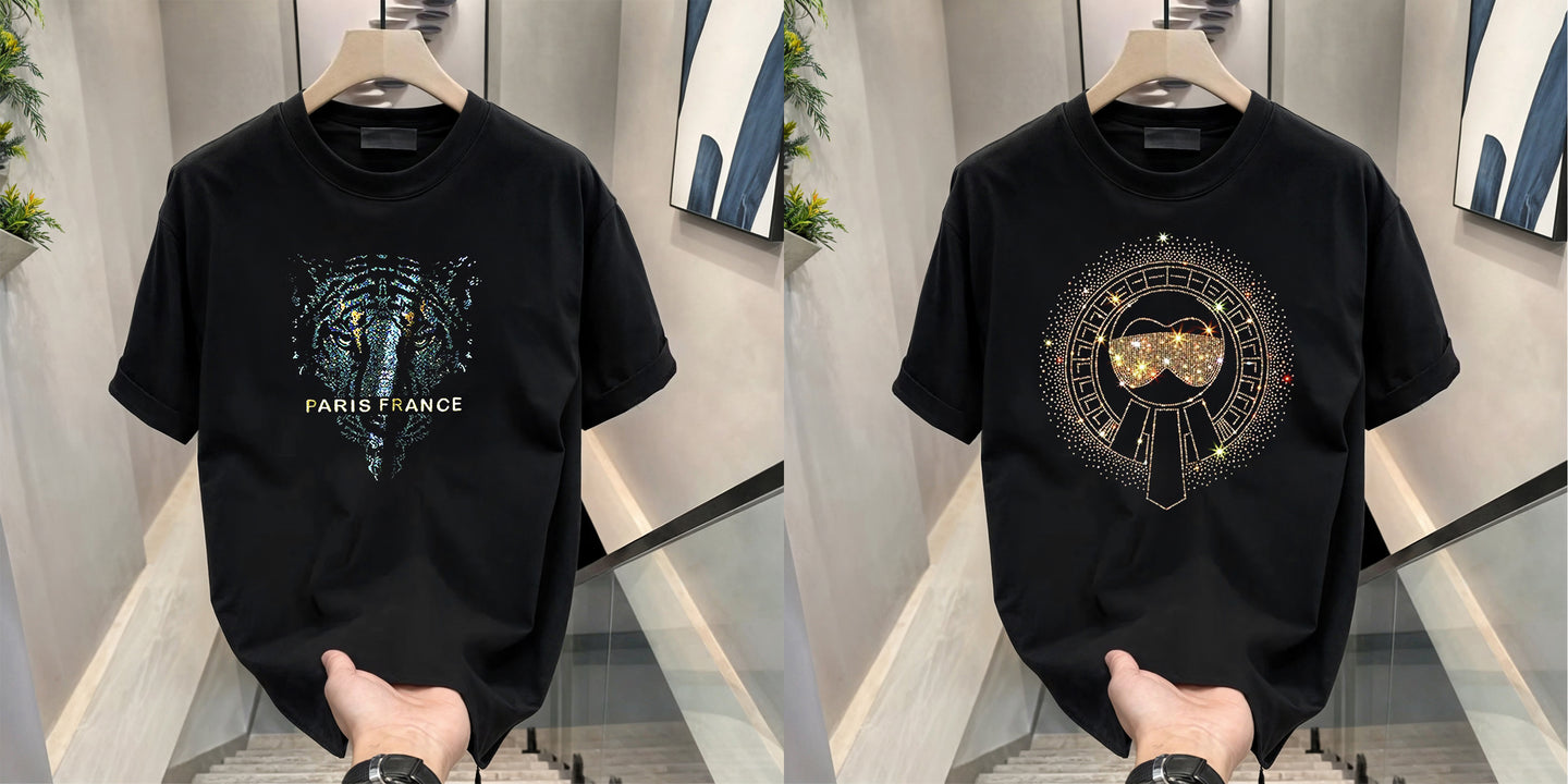 Luxury Cotton T-shirts (RH-PARIS +GLASSES)