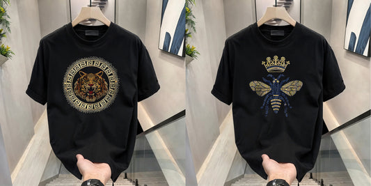 Luxury Cotton T-shirts (RH Tiger 3+ Butterfly)