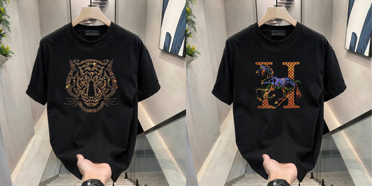 Luxury Cotton T-shirts (RH- Horse + Tiger 1)