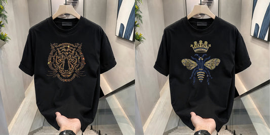 Luxury Cotton T-shirts (RH-TIGER 1+BUTTERFLY)