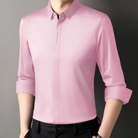 Premium Men's Solid Shirts (SOLID PINK+SOLID BLACK)