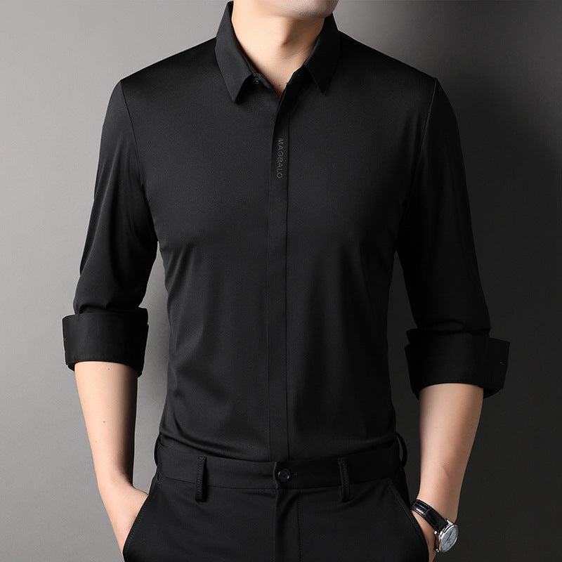 Premium Men's Solid Shirts (SOLID BLACK+SOLID ROYAL BLUE)