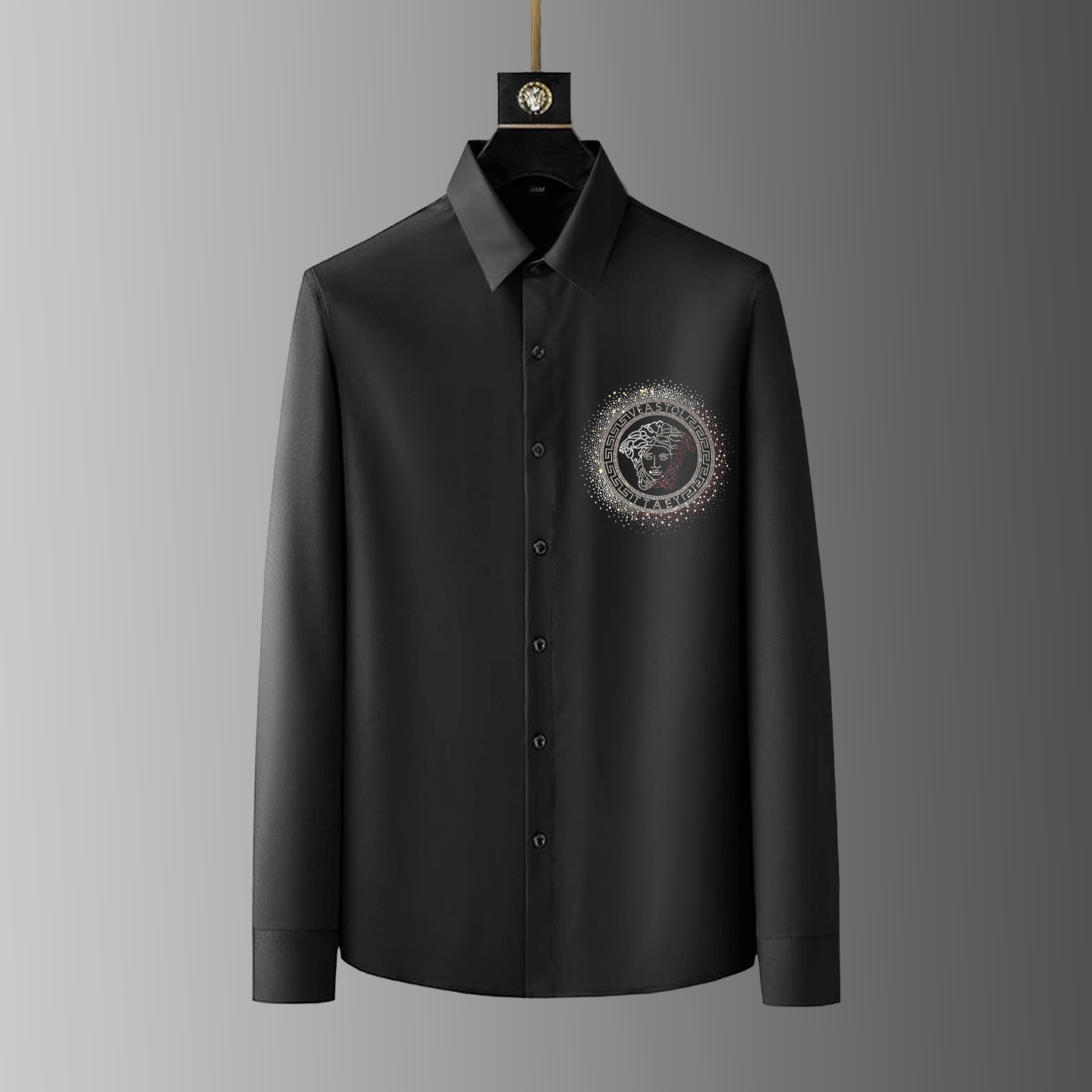 Men's Black Luxury Cotton Shirts (S15)