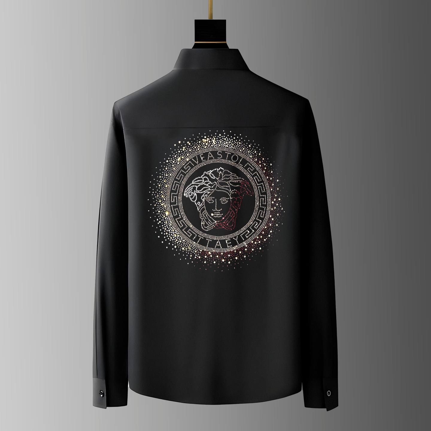 Men's Black Luxury Cotton Shirts (S15)