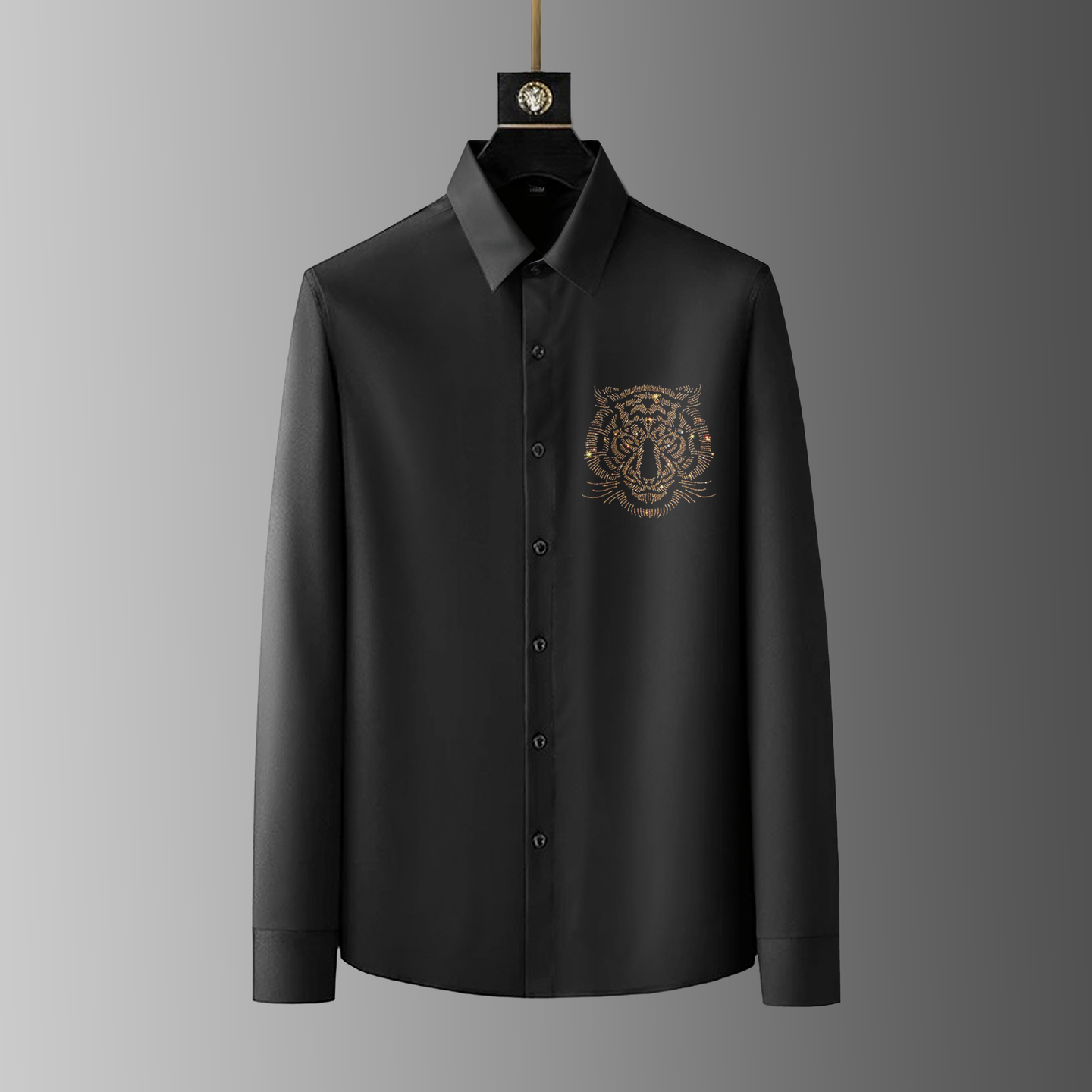 Men's Black Luxury Cotton Shirts (S12)