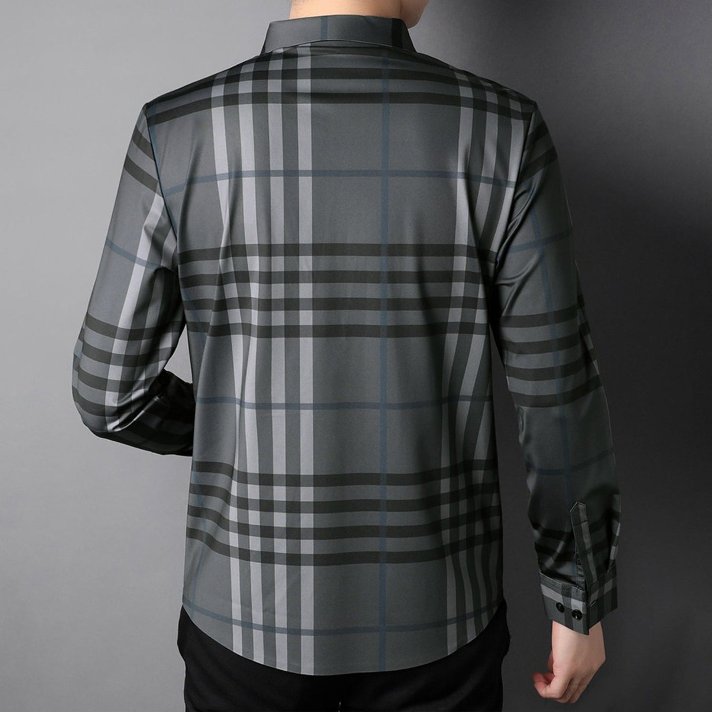 Urban Steel Full Sleeve Cotton Check Shirt (DARKGREY)