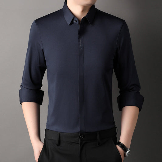 Premium Men's Solid Shirts (SOLID SKY BLUE+SOLID NAVY BLUE)